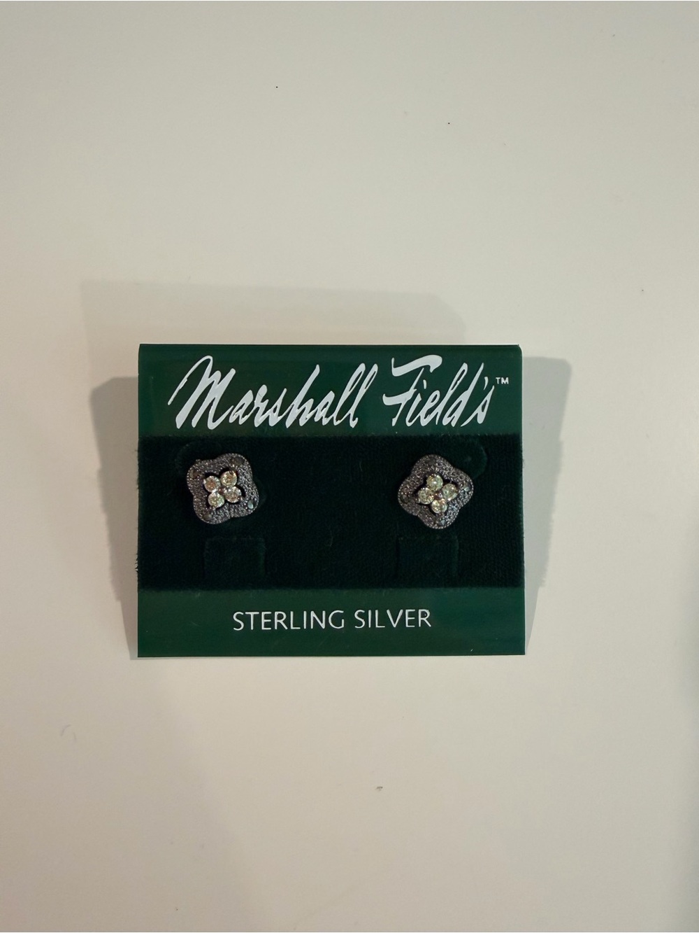 Marshall Field's Sterling Silver Flower Stud Earrings
